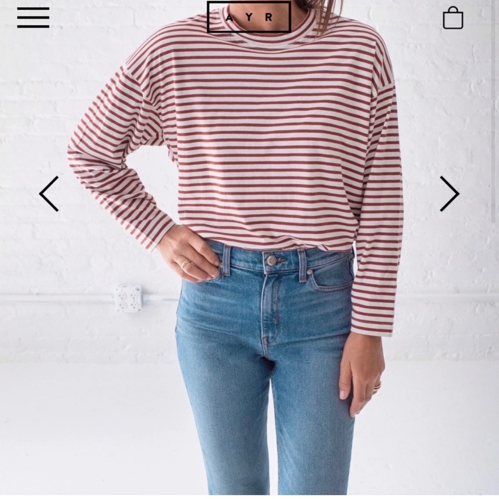 NWT AYR French Fry striped shirt